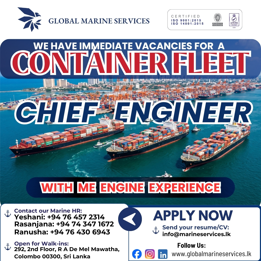 Chief Engineer vacancy flyer